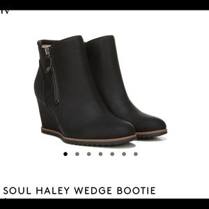 Naturalizer SOUL HALEY Black Wedge Booties-8.5.